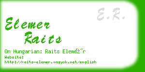 elemer raits business card